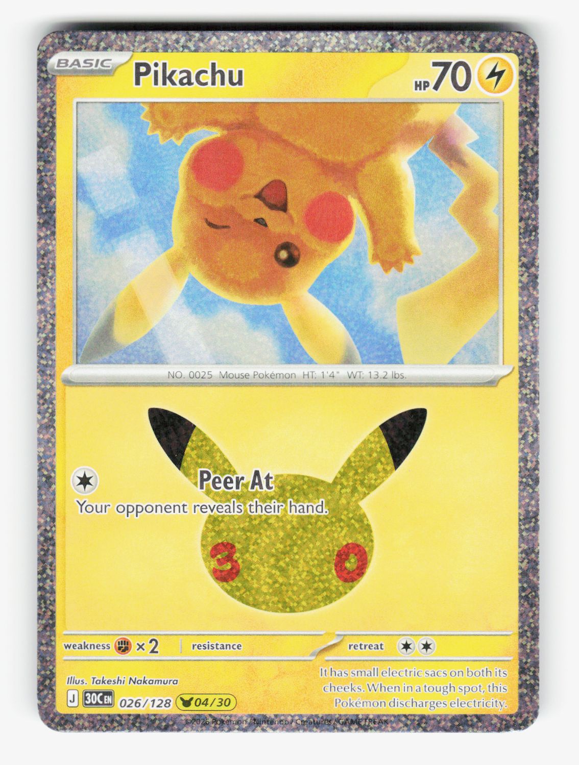 Pikachu - 026/128 - Holofoil