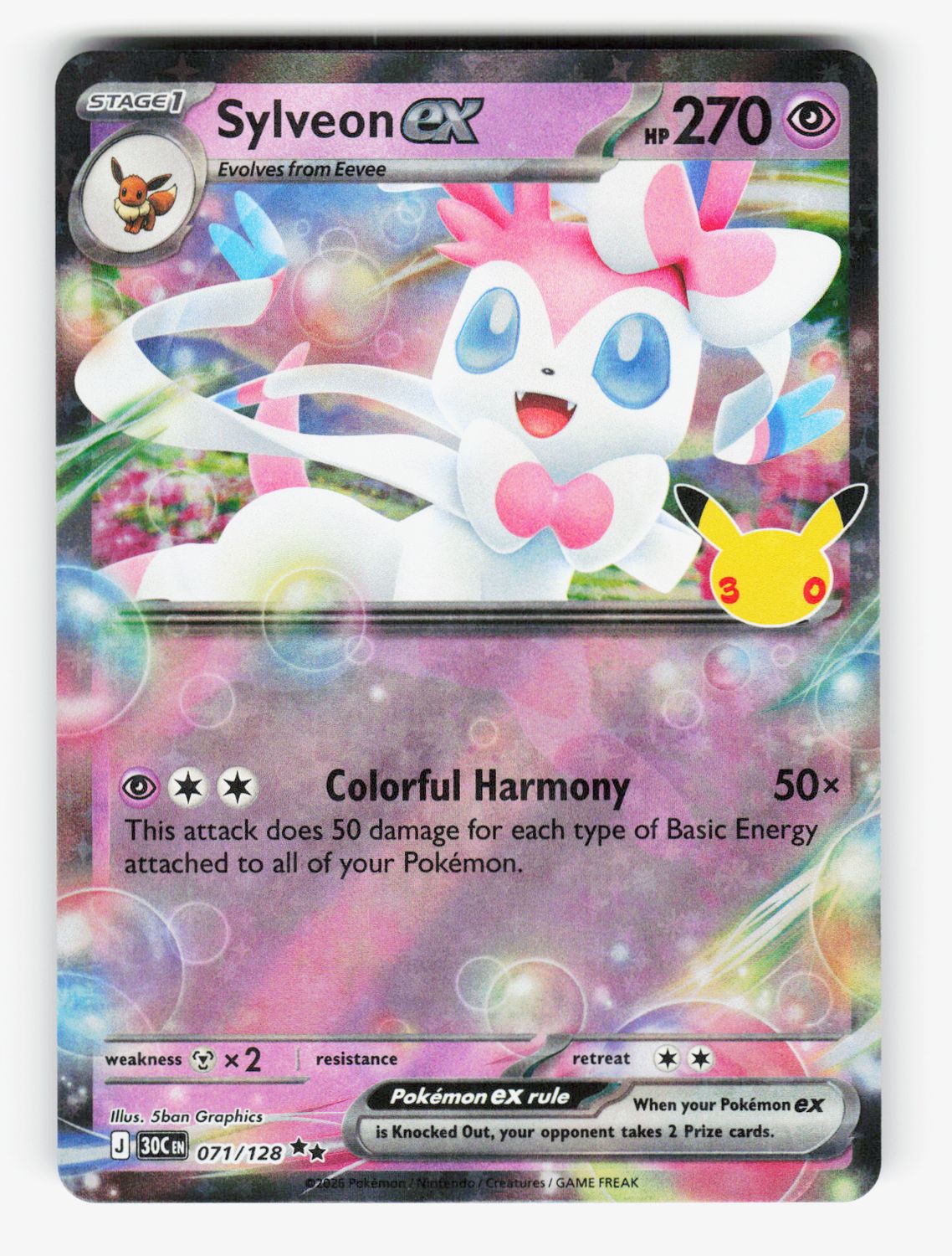 Sylveon ex - 071/128 - Holofoil - B