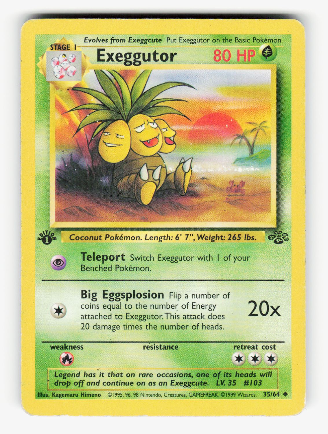Exeggutor - 35/64 - 1st Edition Normal