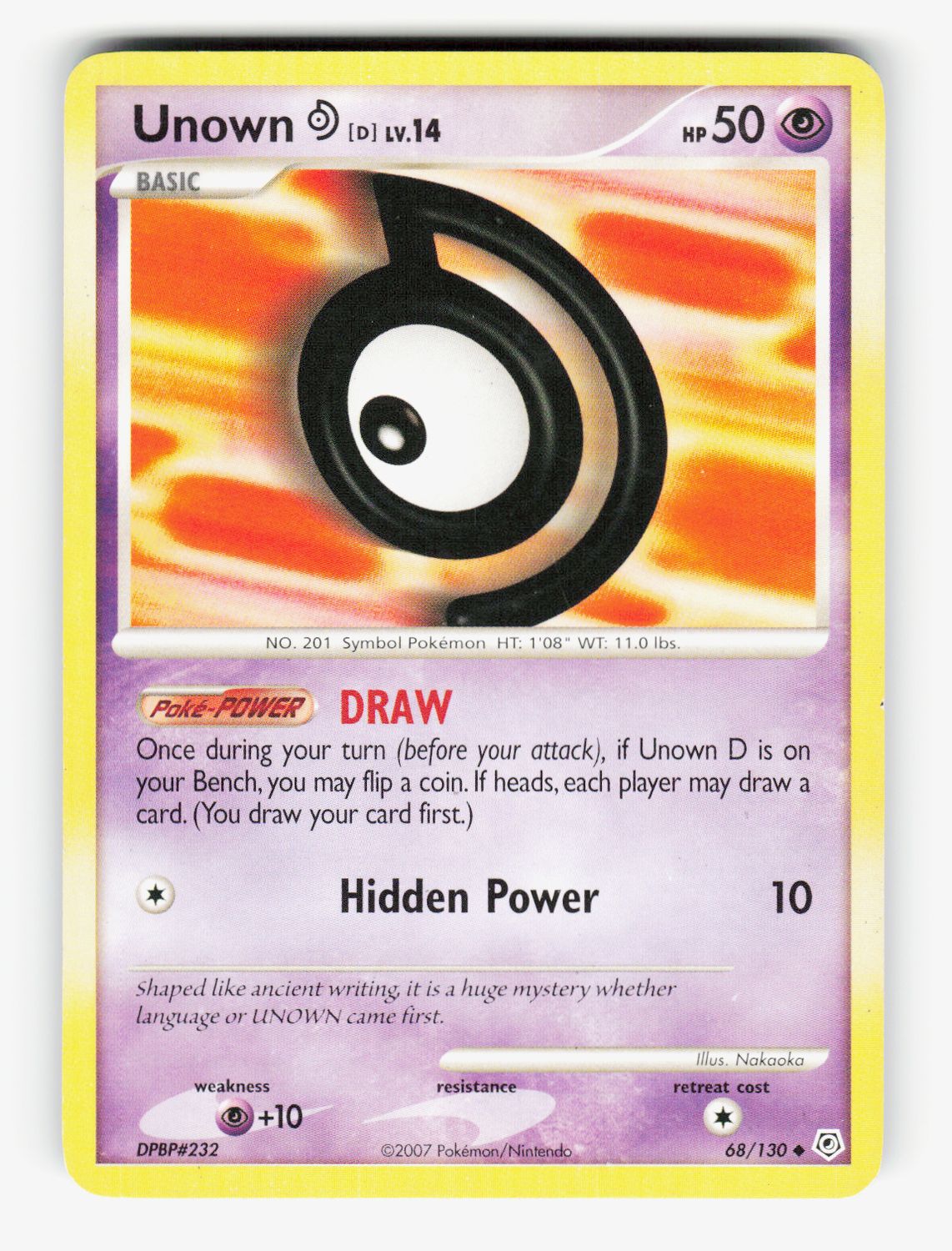 Unown [D] - 68/130 - Normal