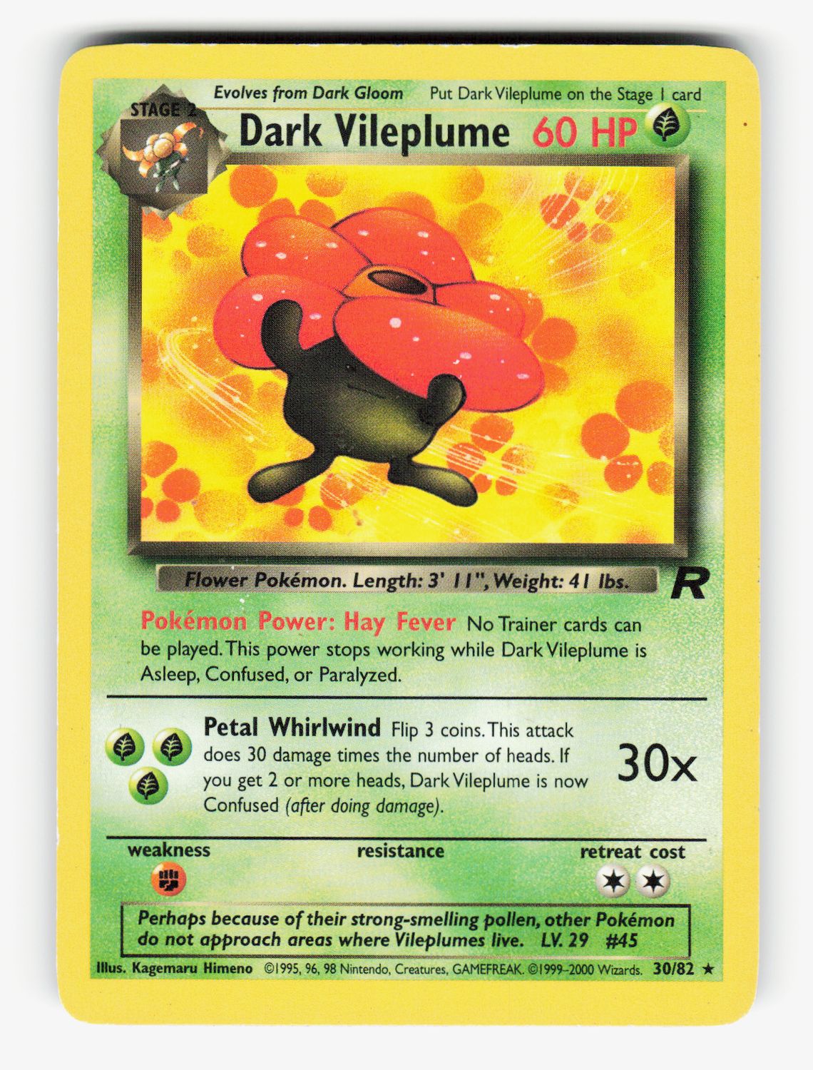 Dark Vileplume (30) - 30/82 - Unlimited Normal - B