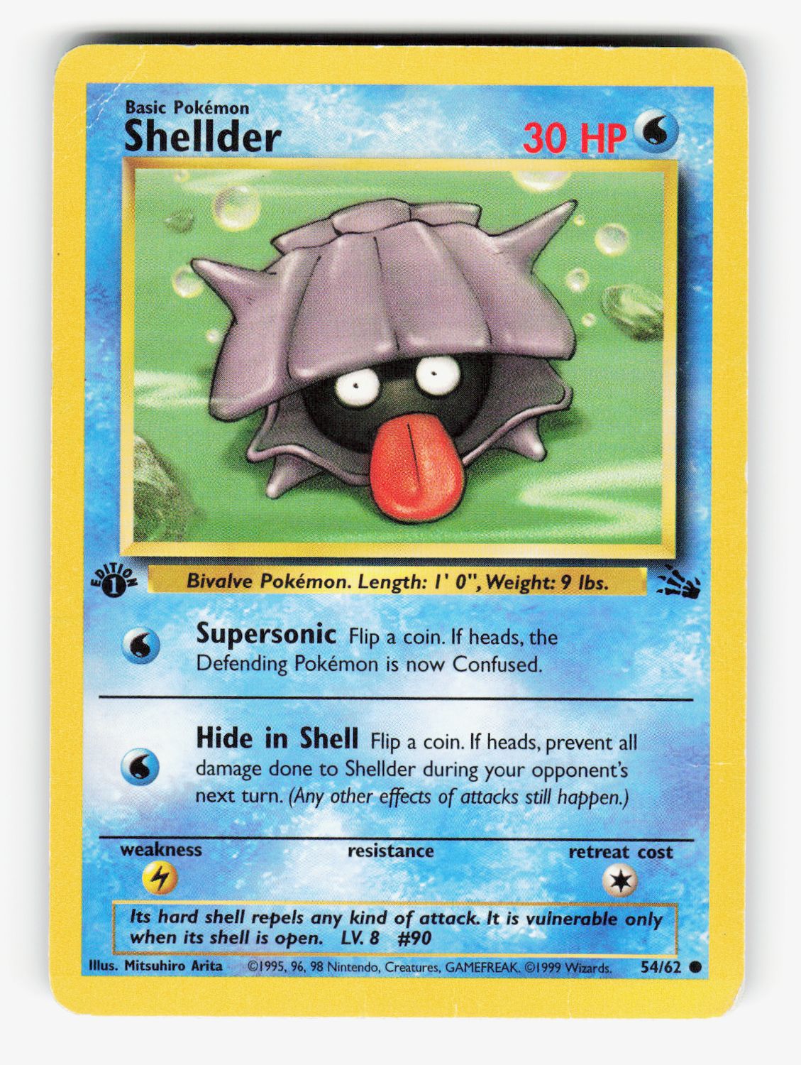 Shellder - 54/62 - 1st Edition Normal - B