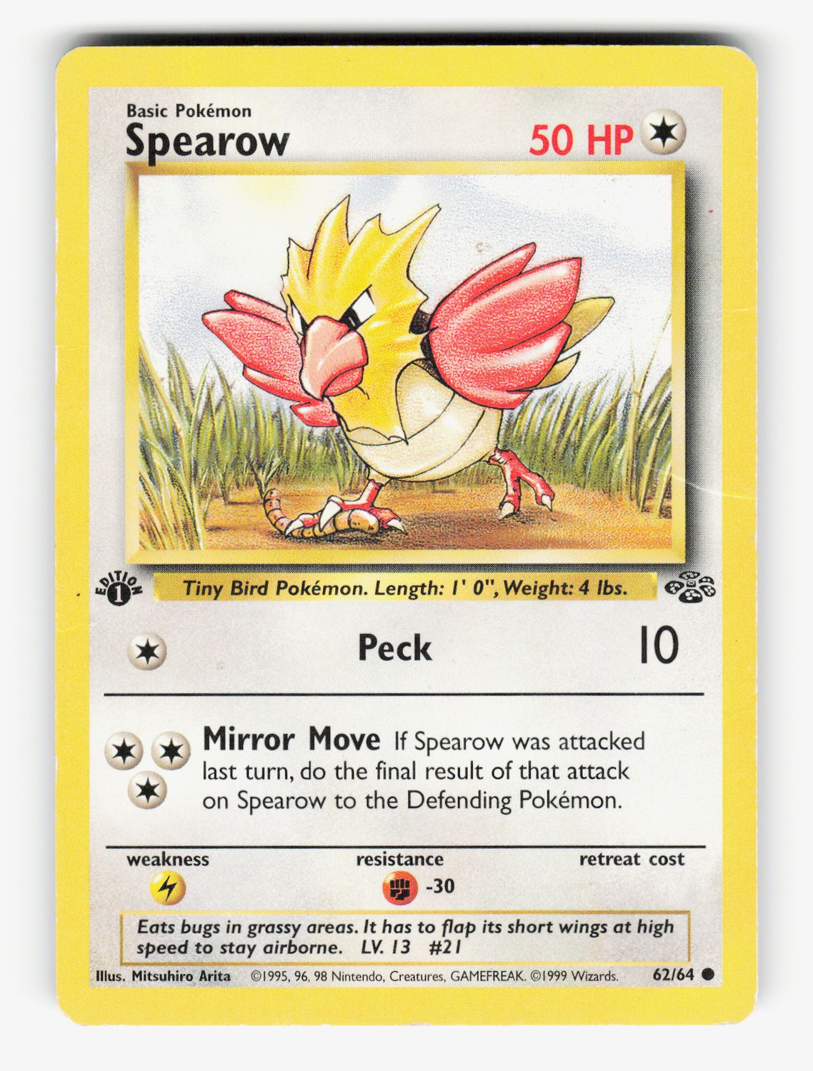 Spearow - 62/64 - 1st Edition Normal