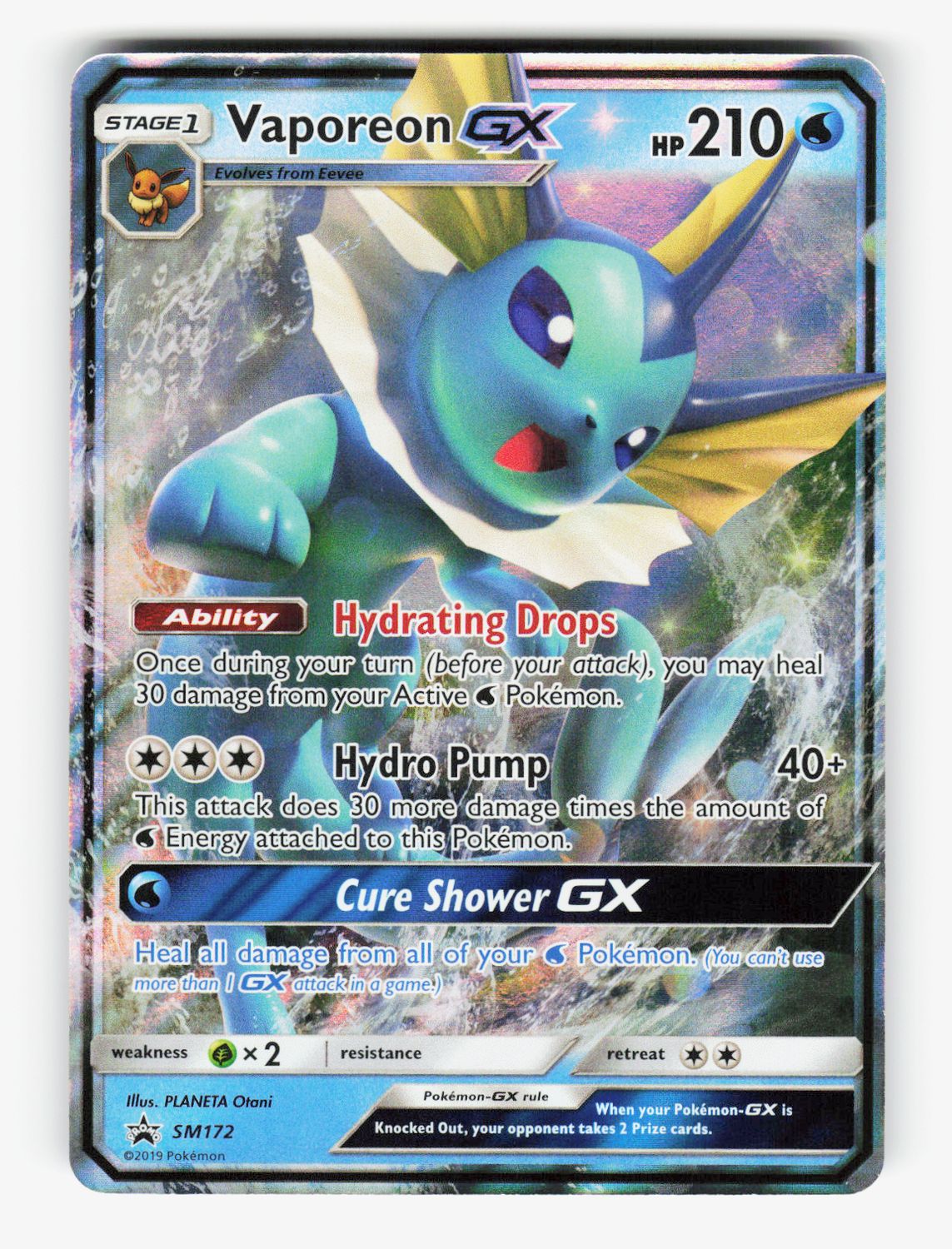 Vaporeon GX - SM172 - Holofoil