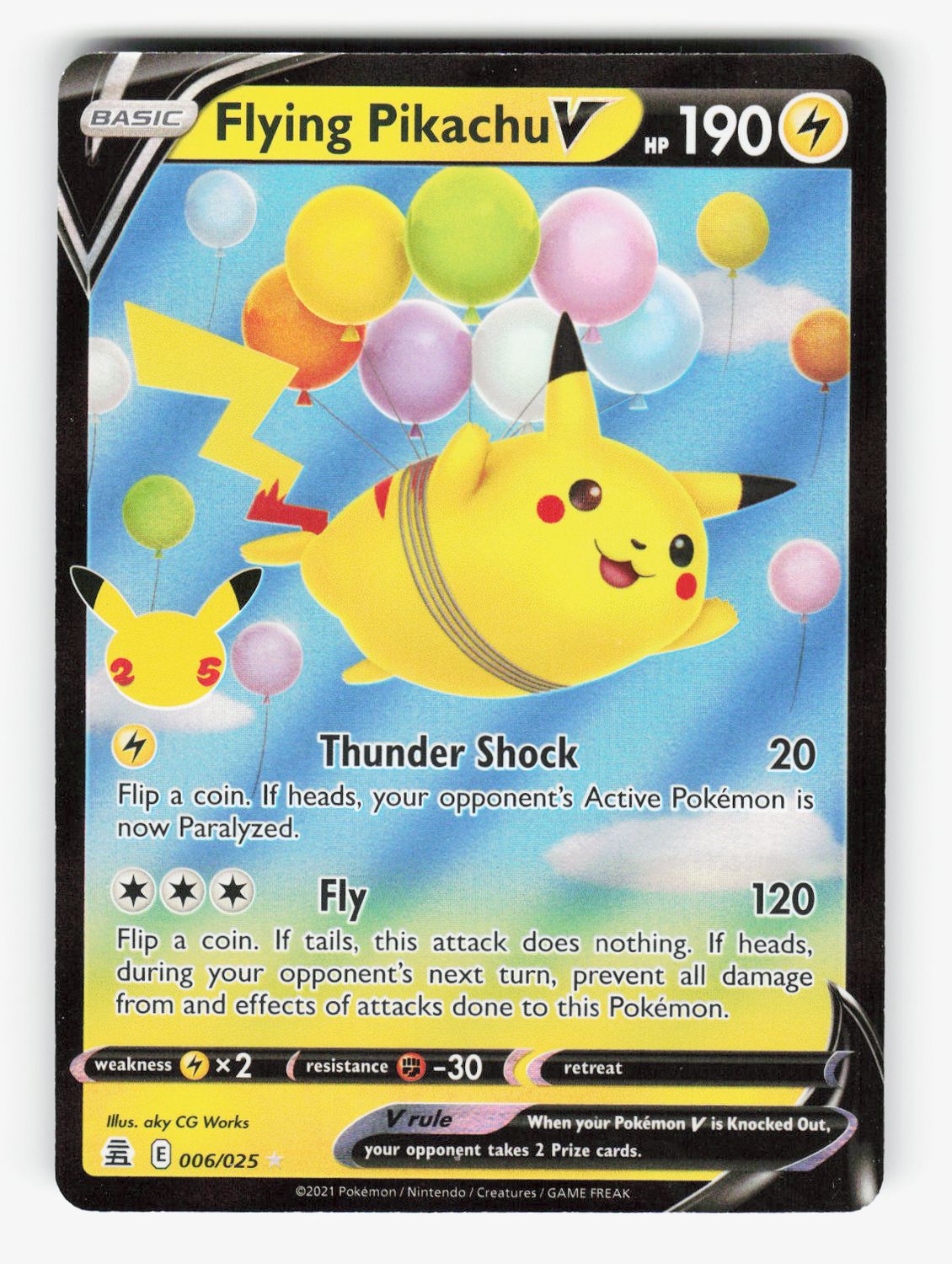 Flying Pikachu V - 006/025 - Holofoil