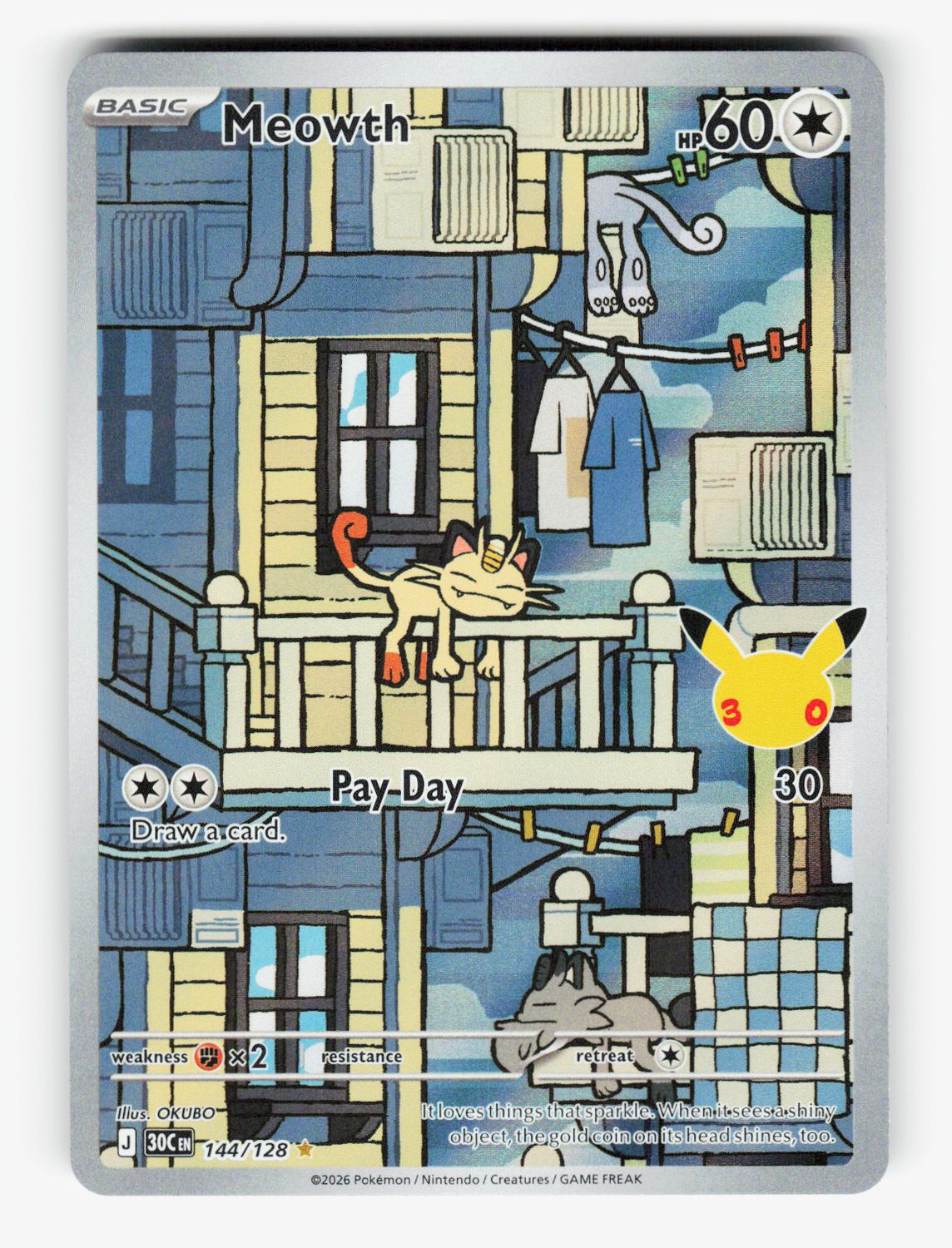 Meowth - 144/128 - Holofoil - B