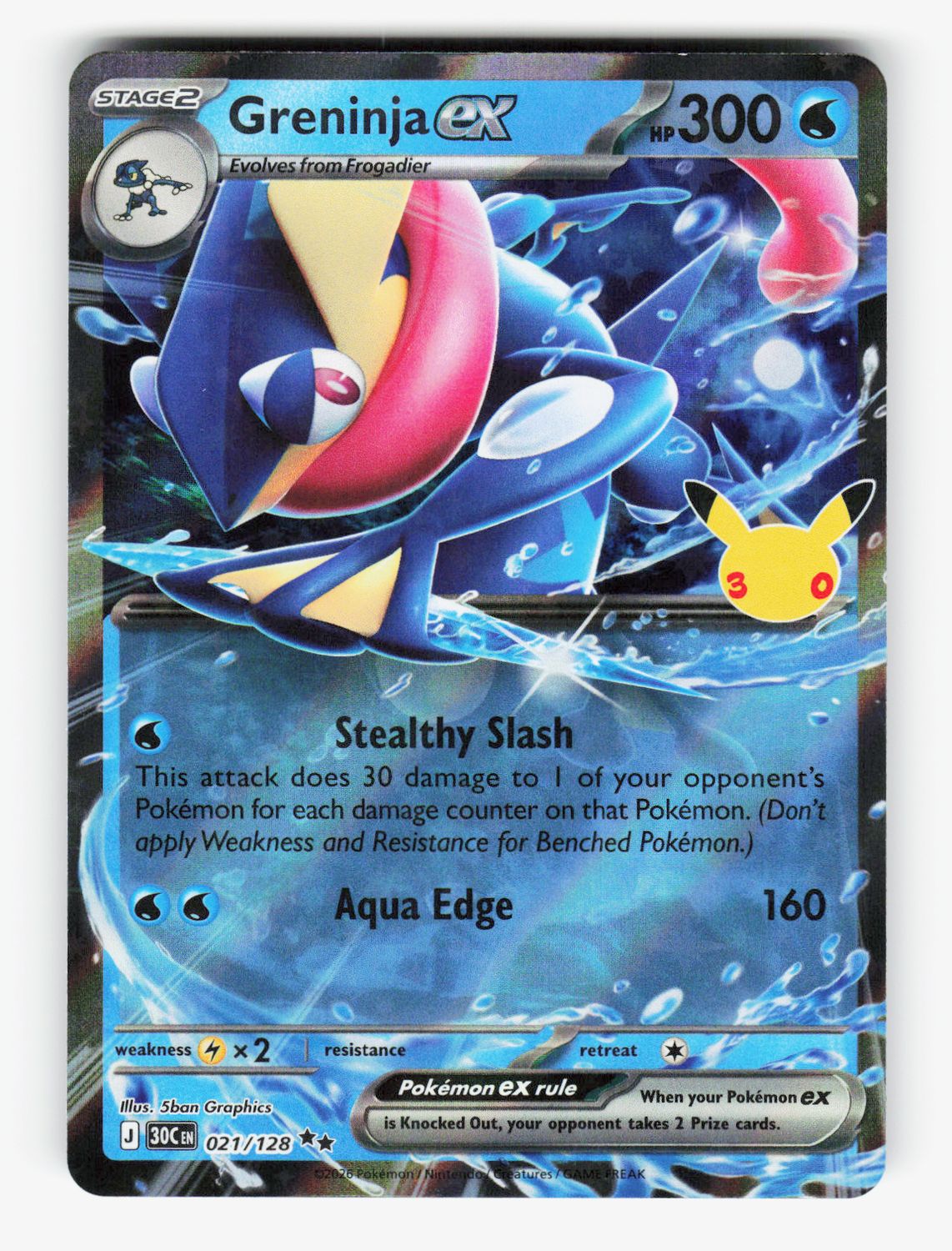 Greninja ex - 021/128 - Holofoil