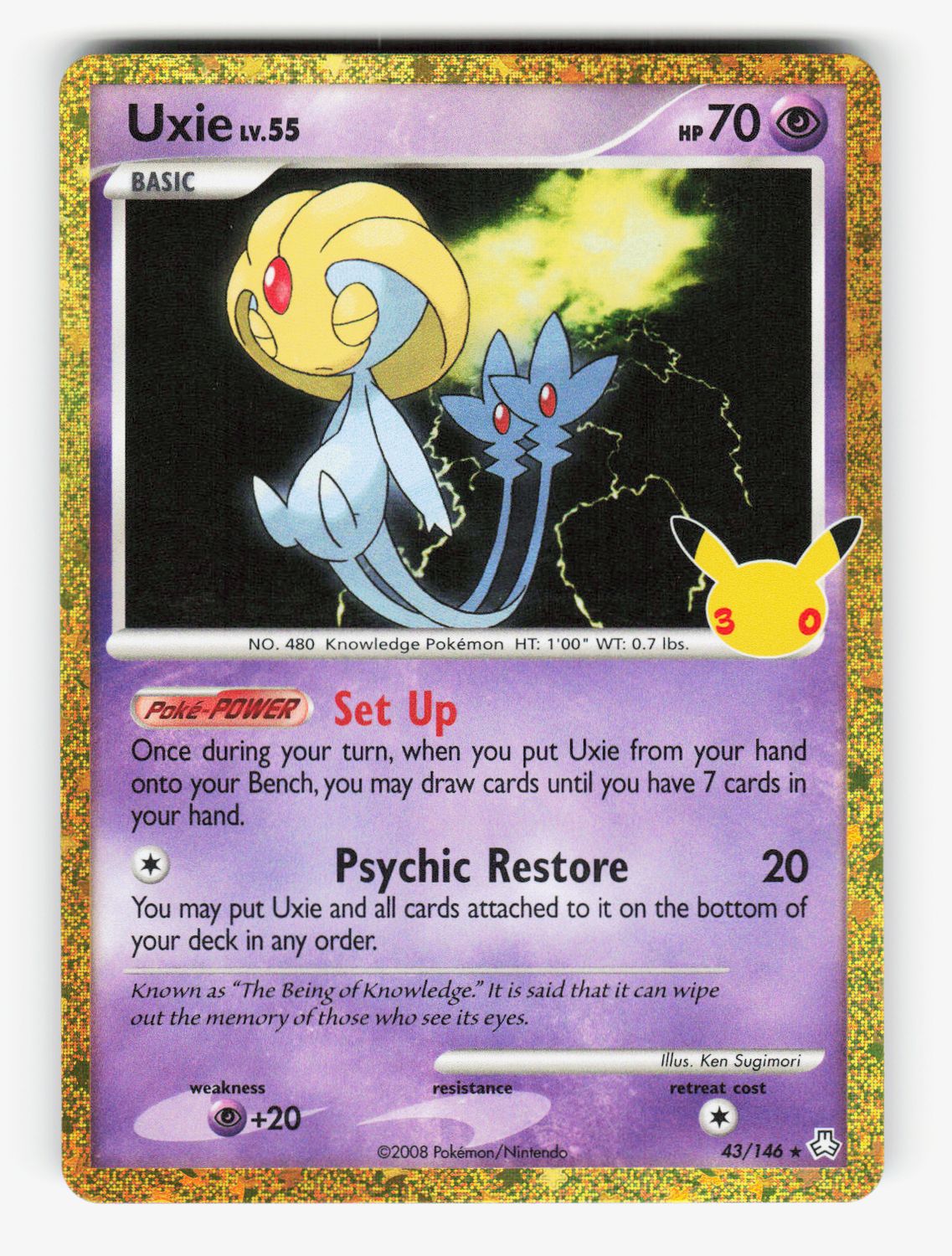 Uxie - 43/146 - Holofoil