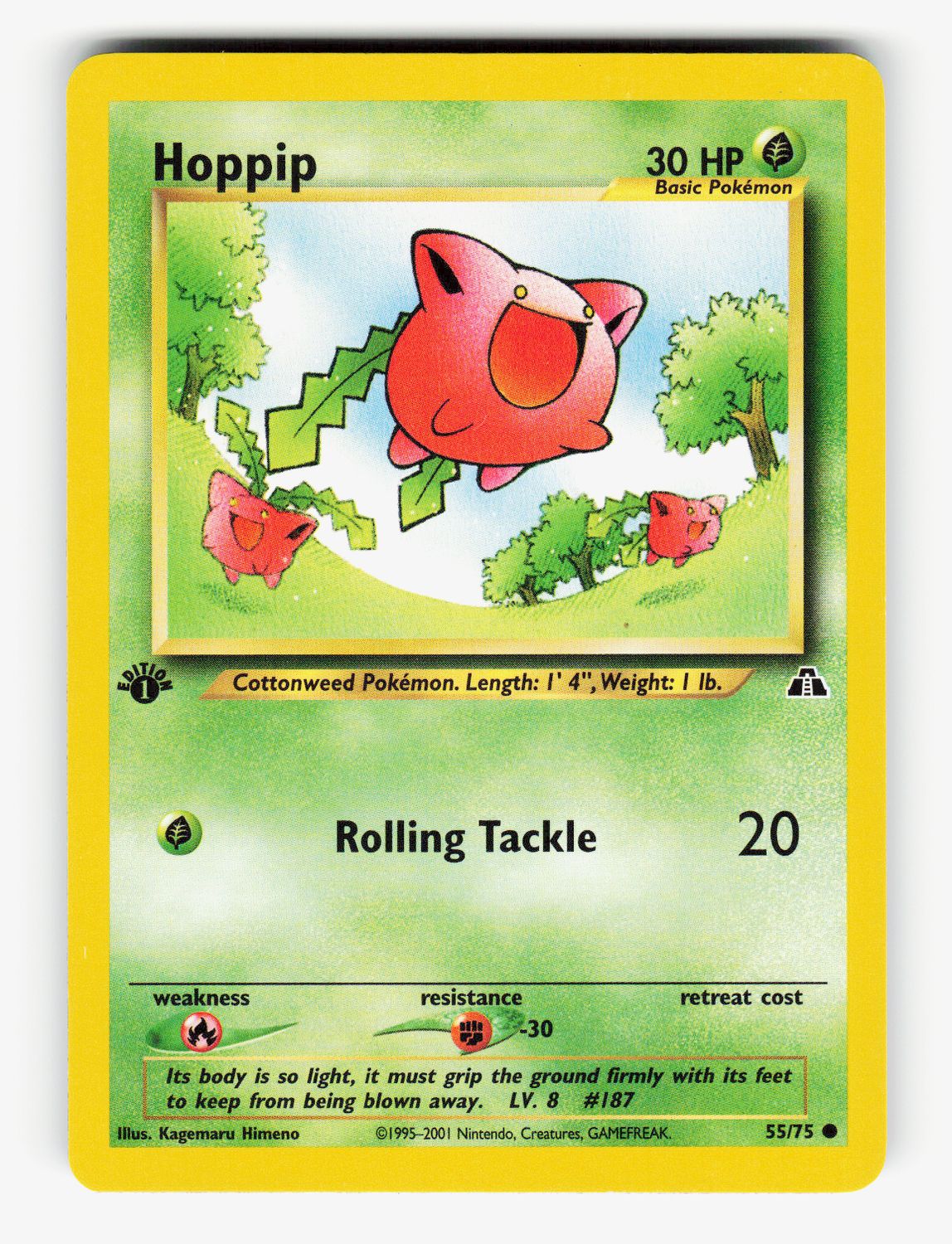 Hoppip - 55/75 - 1st Edition Normal