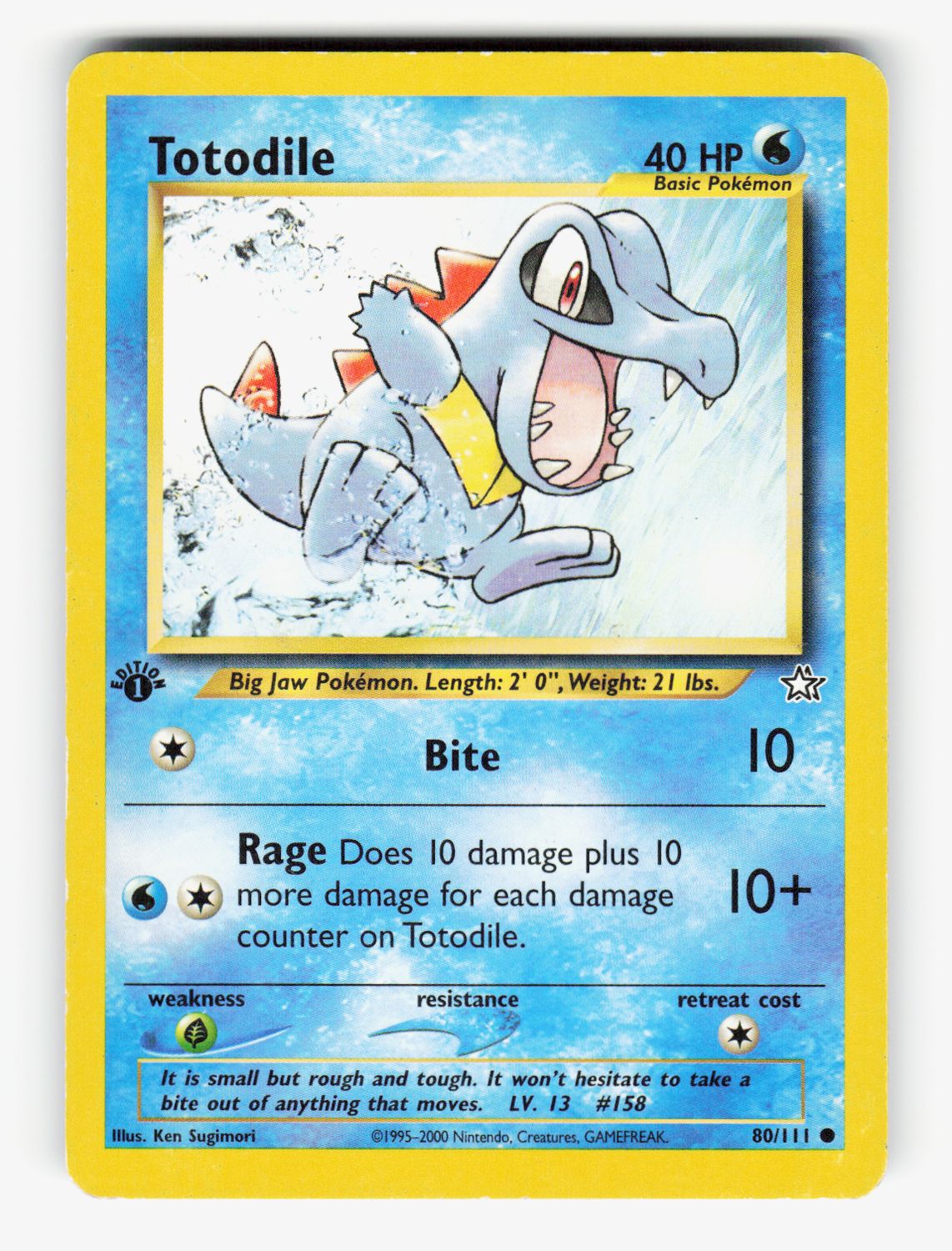 Totodile (80) - 080/111 - 1st Edition Normal