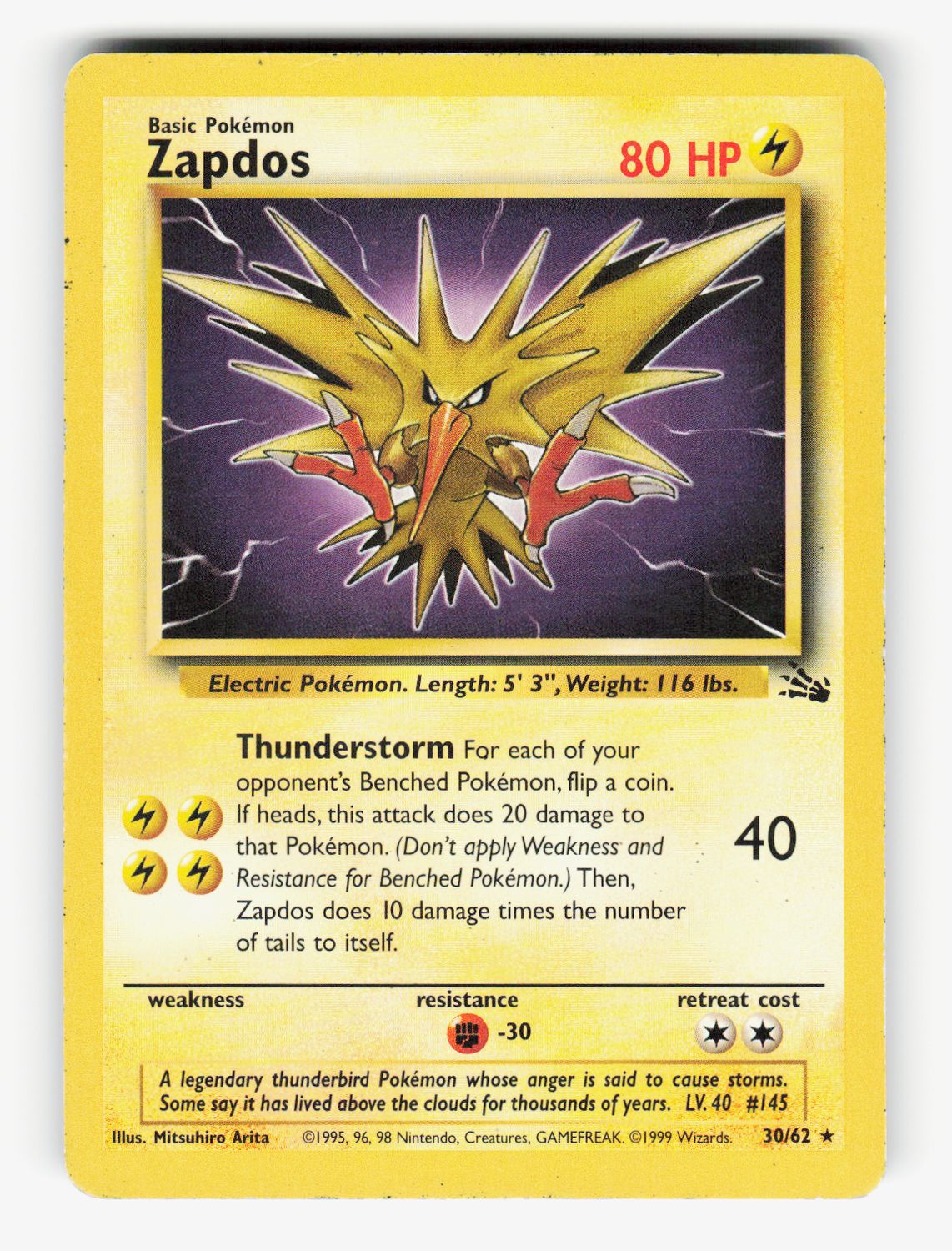 Zapdos (30) - 30/62 - Unlimited Normal
