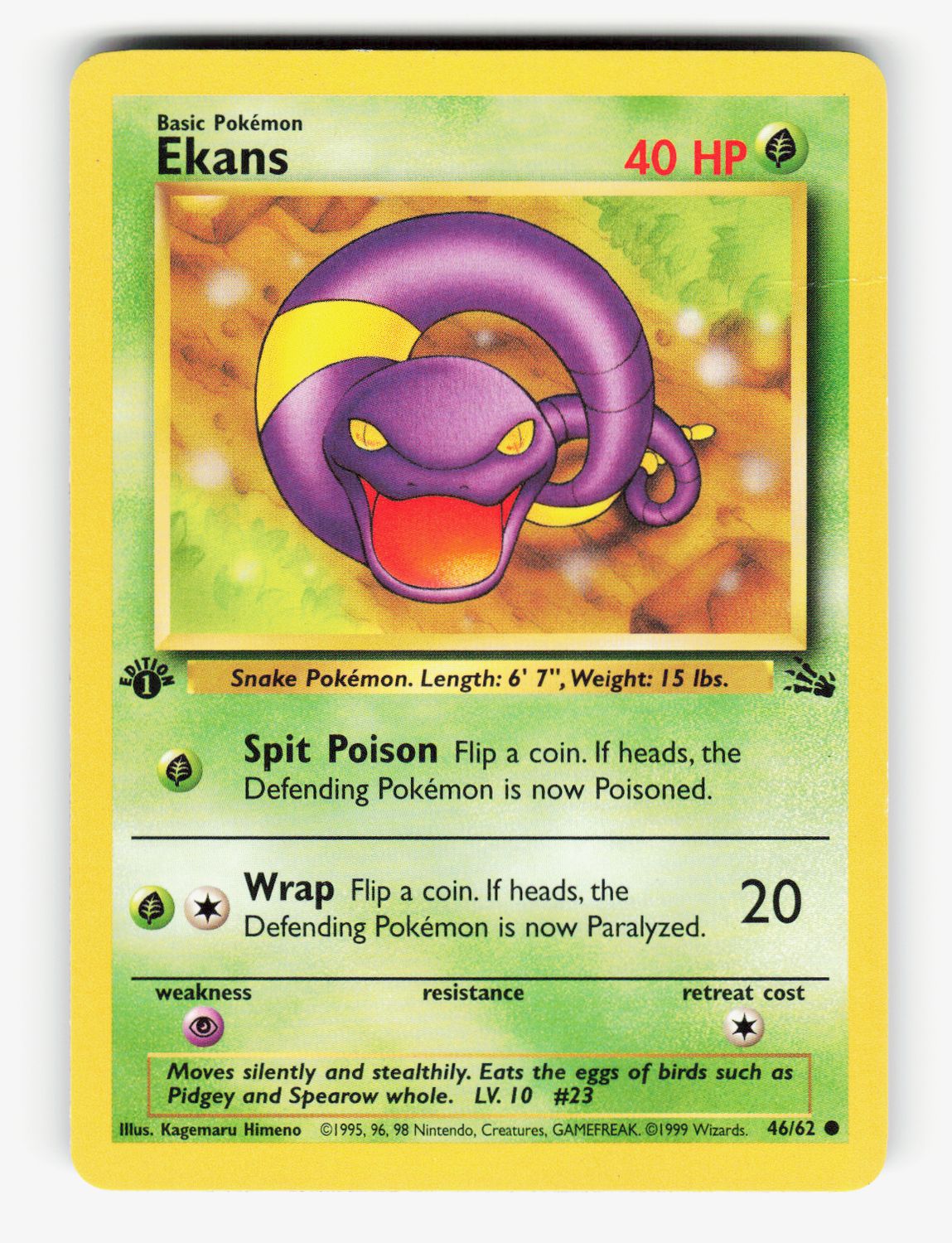 Ekans - 46/62 - 1st Edition Normal