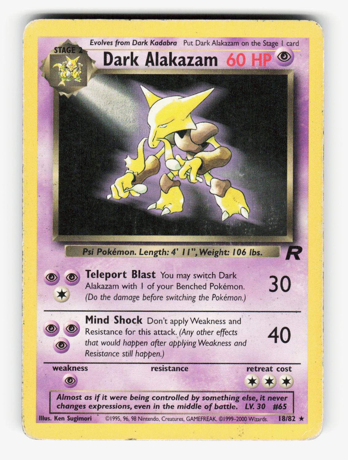 Dark Alakazam (18) - 18/82 - Unlimited Normal
