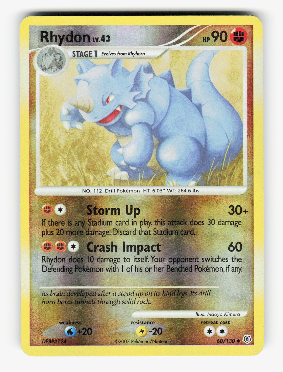 Rhydon - 60/130 - Reverse Holofoil