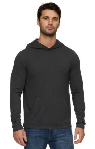 CLUTCH LS ULTRA SOFT HOODIE, Colour: black heather, Size: XXL