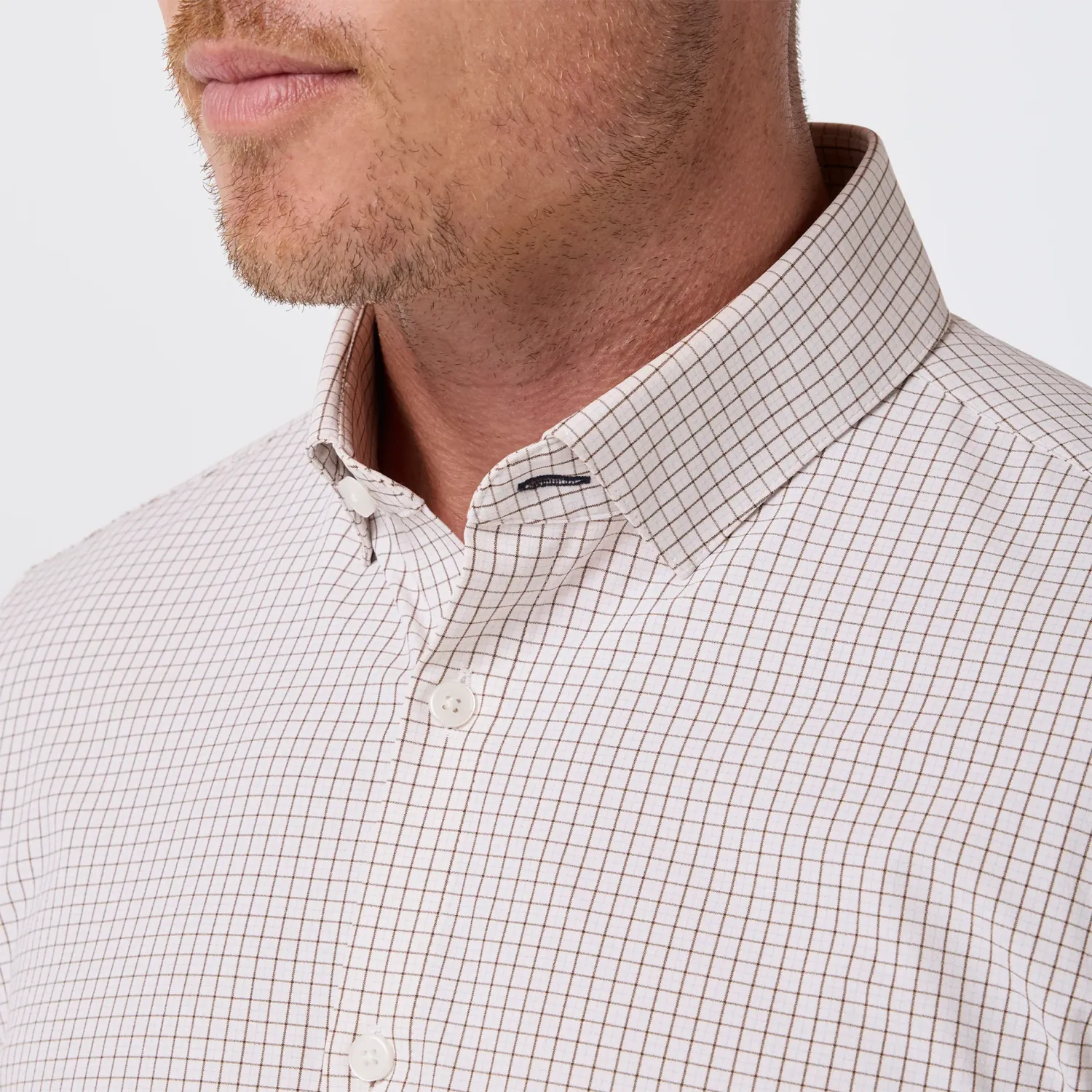 Leeward LS Dress Shirt, COLOR: Espresso Filbert Plaid, Size: Classic-L