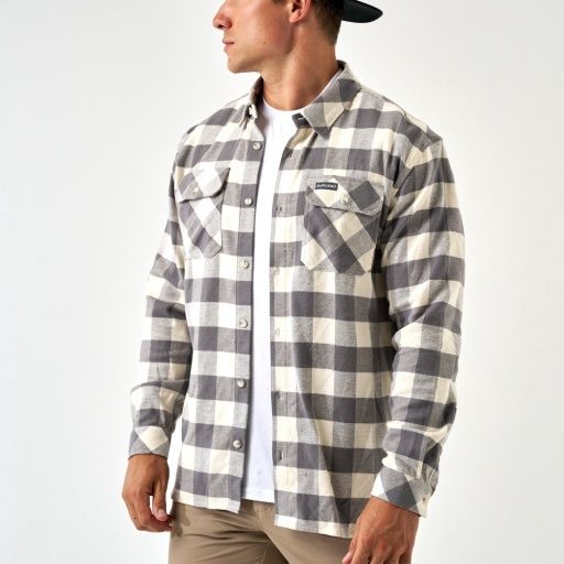 FLANNEL-GREY BUFFALO, Size: Large
