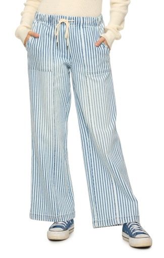 TRIANA WIDE LEG PULL ON PANT, Colour: med wash, Size: M