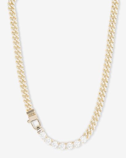 Pavé Julian Loves Diamonds Necklace 16"-Gold