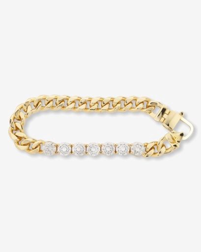 Julian Loves Diamonds Bracelet - Gold, Size: 6.5