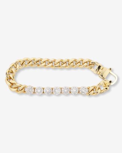 Julian Loves Diamonds Bracelet - Gold, Size: 6.5