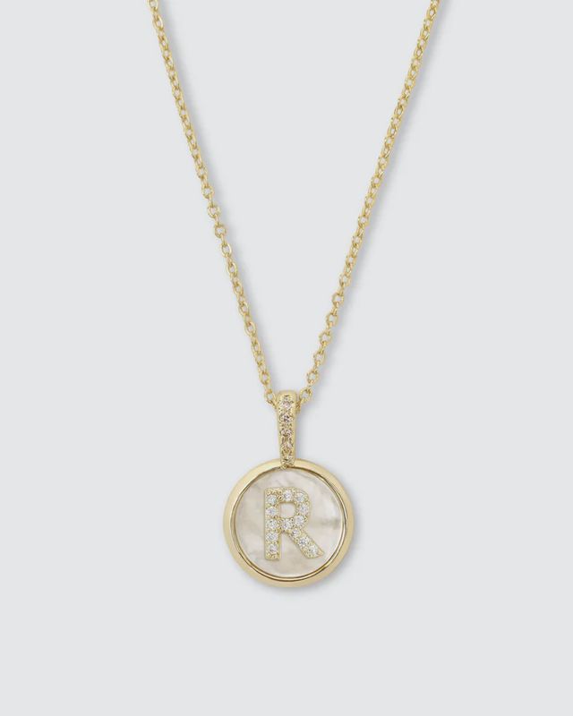 Baby Love Letters Medallion Necklace - Gold