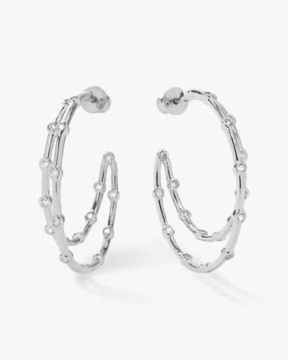 Big Ass Doubled Hoops 1.5' - Silver