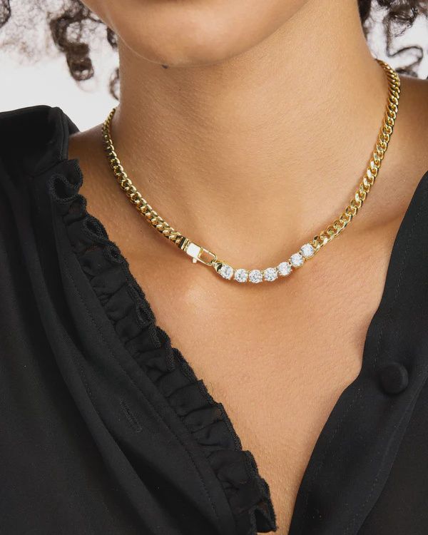 Baby Julian Loves Diamonds Necklace-Gold