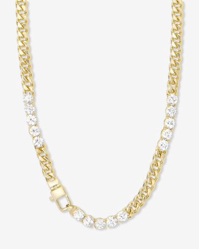 Julian's Obsessed with Diamonds Necklace 16'-Gold