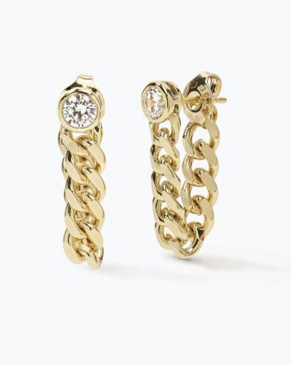 Julian Soft Chain Hoops-Gold