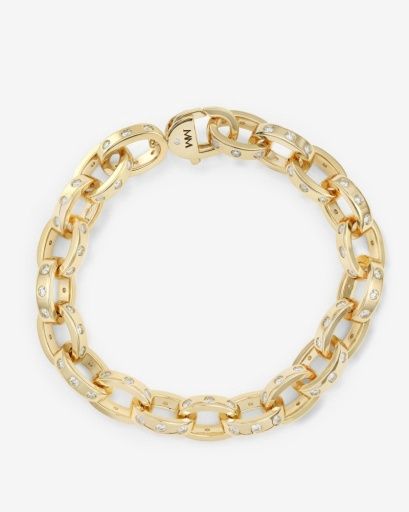 Ashley Chain Link Bracelet 9mm-Gold, Size: 6.5