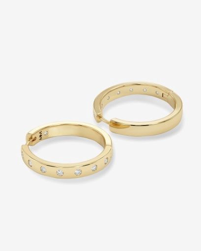 Ashley Reversible Hoops 1"-Gold