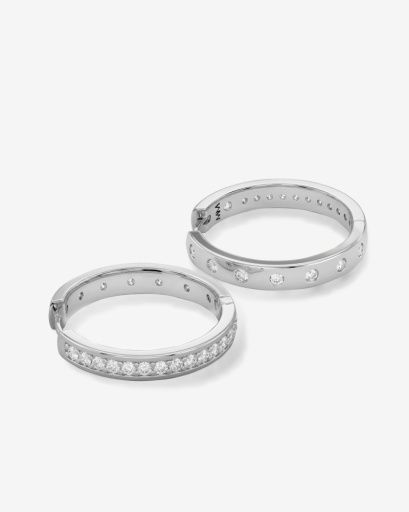 Ashley Infinity Reversible Hoops 1"-Silver