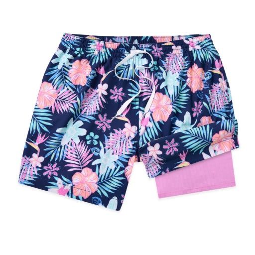 The Tropic Like Its Hots 5.5" (Classic Lined Swim Trunk), Size: L