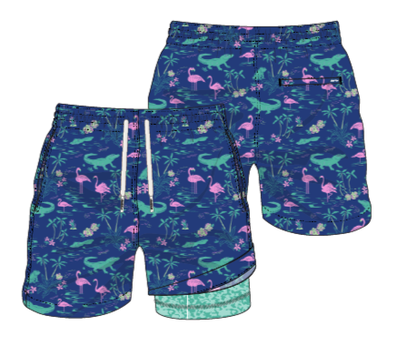 The Swamp &amp; Circumstances 5.5" (Classic Lined Swim Trunk)