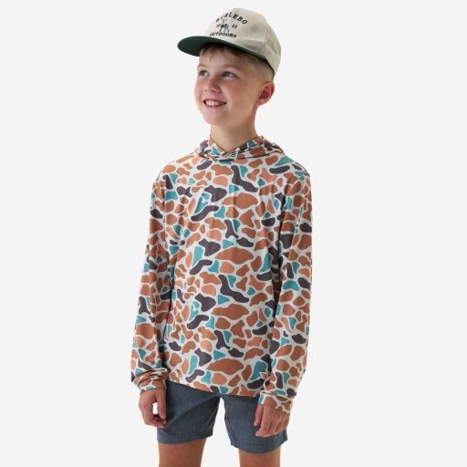 YOUTH PERFORMANCE HOODIE-BAYSIDE CAMO, Size: Medium