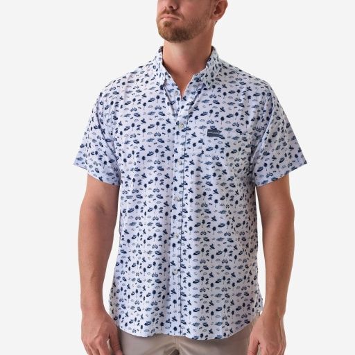 PERFORMANCE BUTTON UP-ON THE WATER