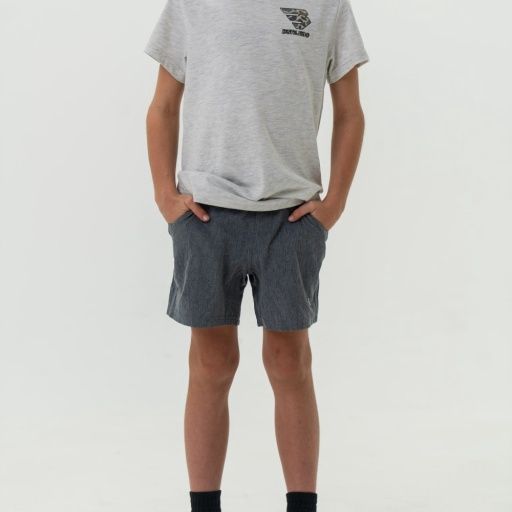 YOUTH ATHLETIC SHORT-GRIZZLY GREY