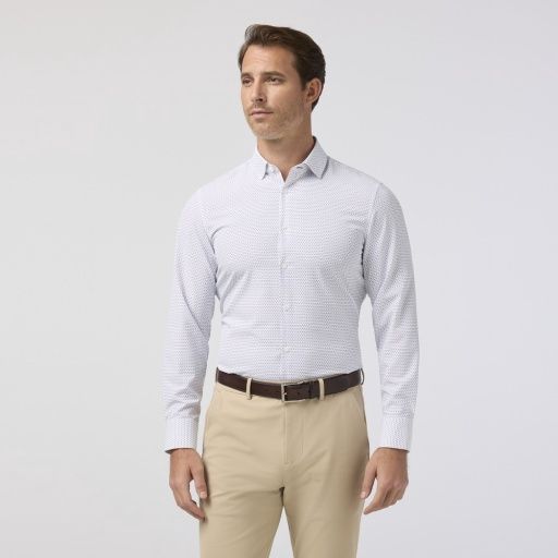 Leeward LS Dress Shirt-Passion Purple Multi Diamond