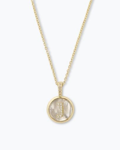 Baby Love Letters Medallion Necklace-J