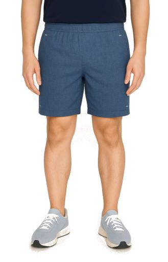 WRIGHT ELASTIC WAIST ATHLETIC SHORT- 6 INCH, Colour: medium blue, Size: L