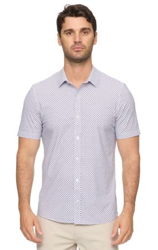 HOPKINS SS GEO PRINT JOURNEY SHIRT, Size: L