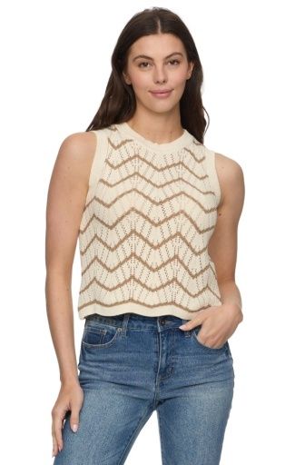 ELY CHEVRON SWEATER TANK, Colour: navy/white, Size: XS