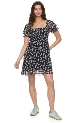 AUBREY TIE FRONT MINI DRESS, Size: L