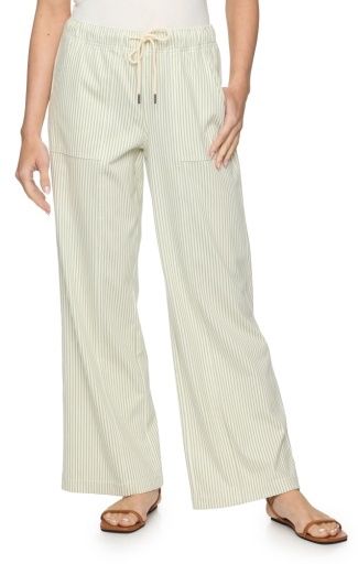 TRIANA RAILROAD WIDE LEG PULL ON PANT