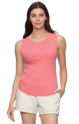 JOLIET SEAMED TANK TOP, Colour: coral, Size: S
