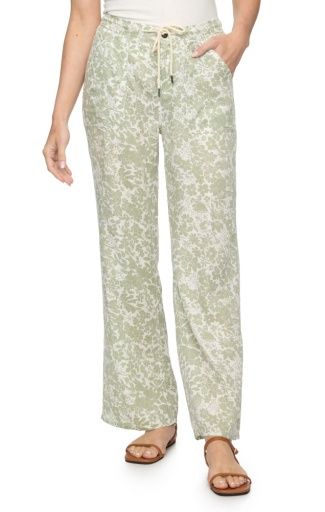 BLUFFTON PRINTED WIDE LEG PULL ON PANT