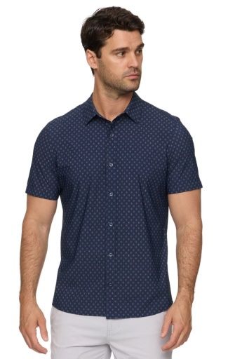 LANGLEY SS MEDALLION PRINT JOURNEY SHIRT, Size: S