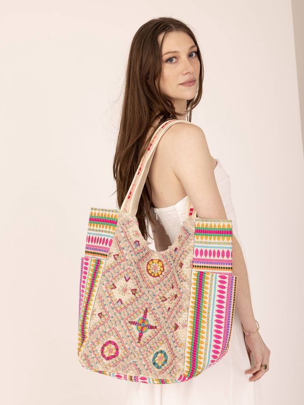 Eunice Contrast Cotton Tote