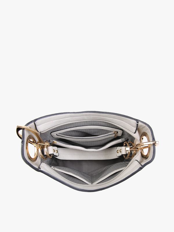 M1742CROC Rochelle Crocodile Print Hobo Bag